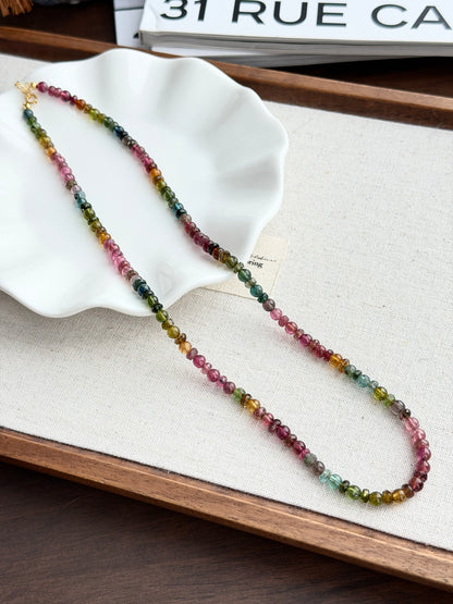 彩虹碧玺多圈长链
