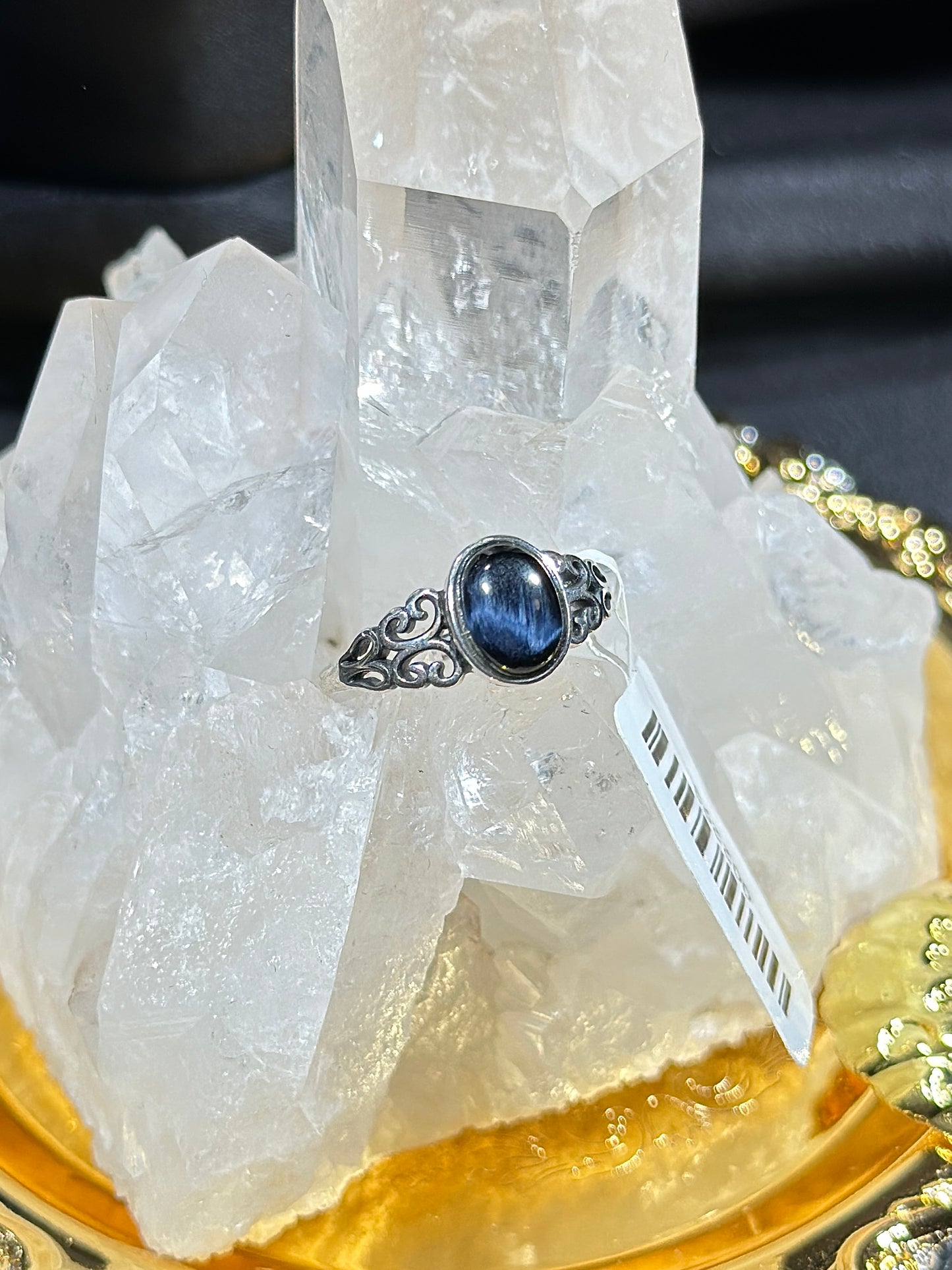 Blue Tiger Eye S925 Silver Ring