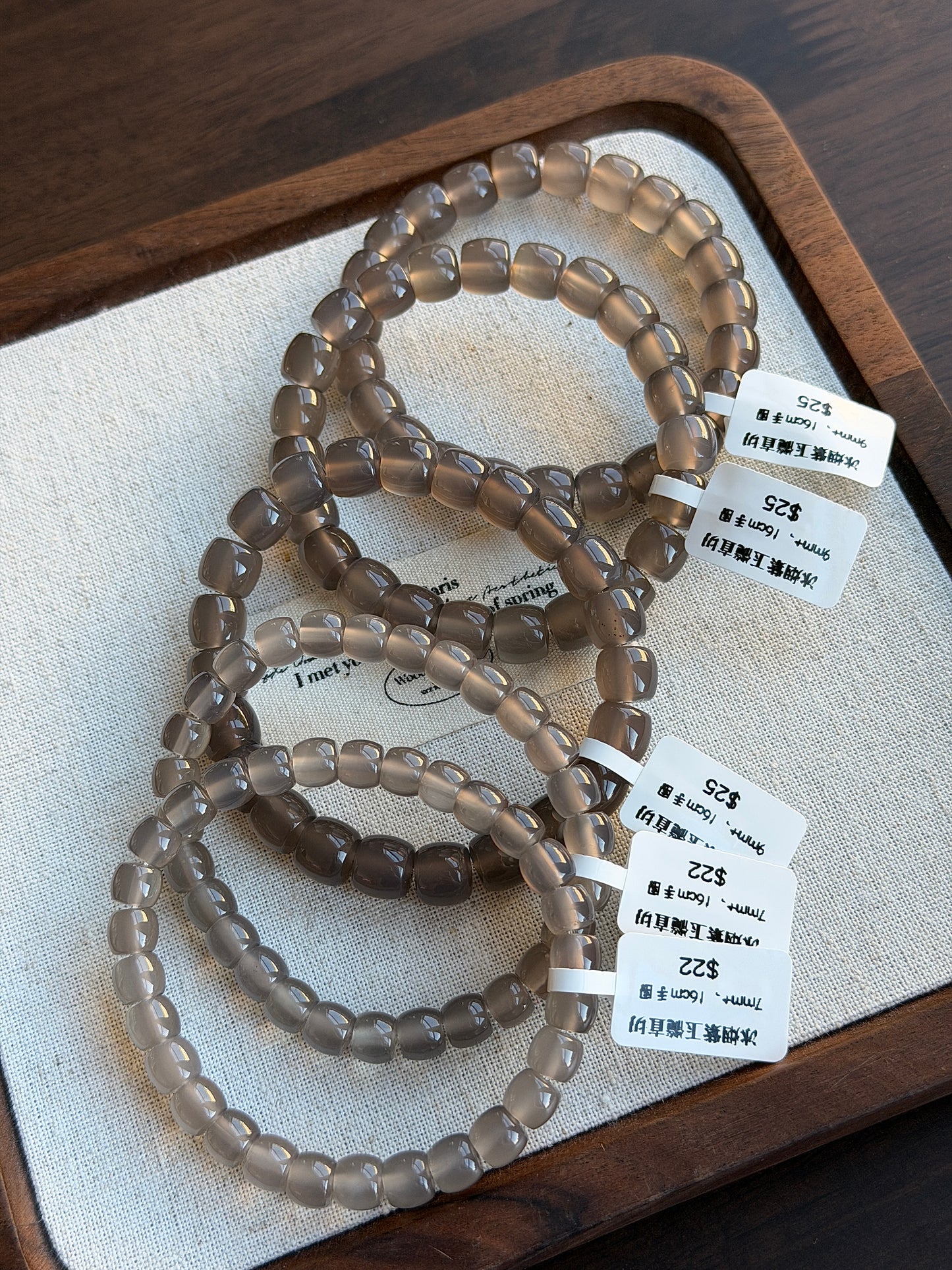 Straight cut of icy purple chalcedony