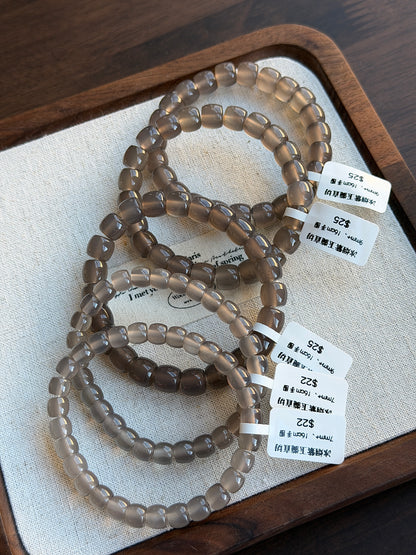 Straight cut of icy purple chalcedony