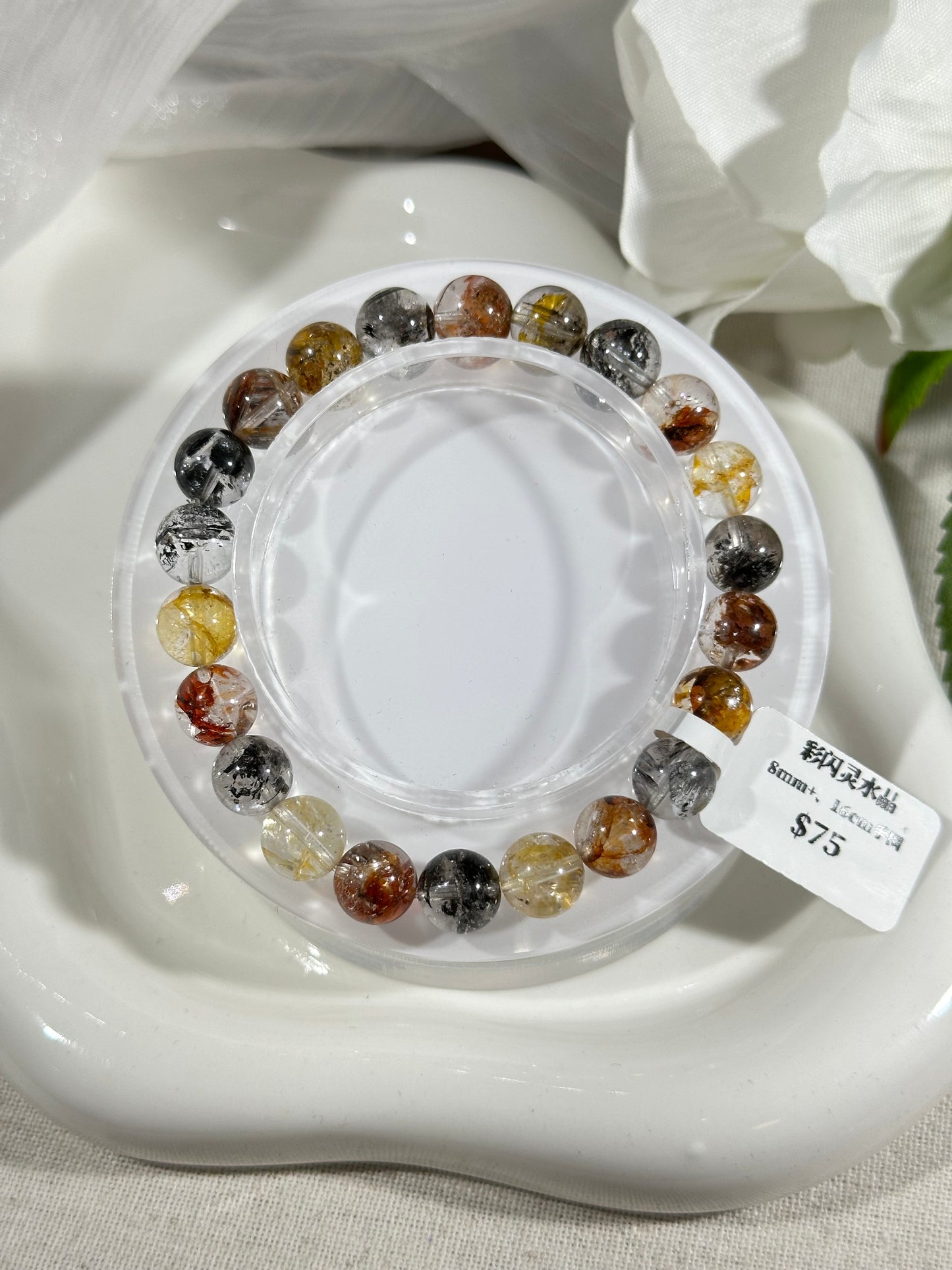 Red sparkling crystal