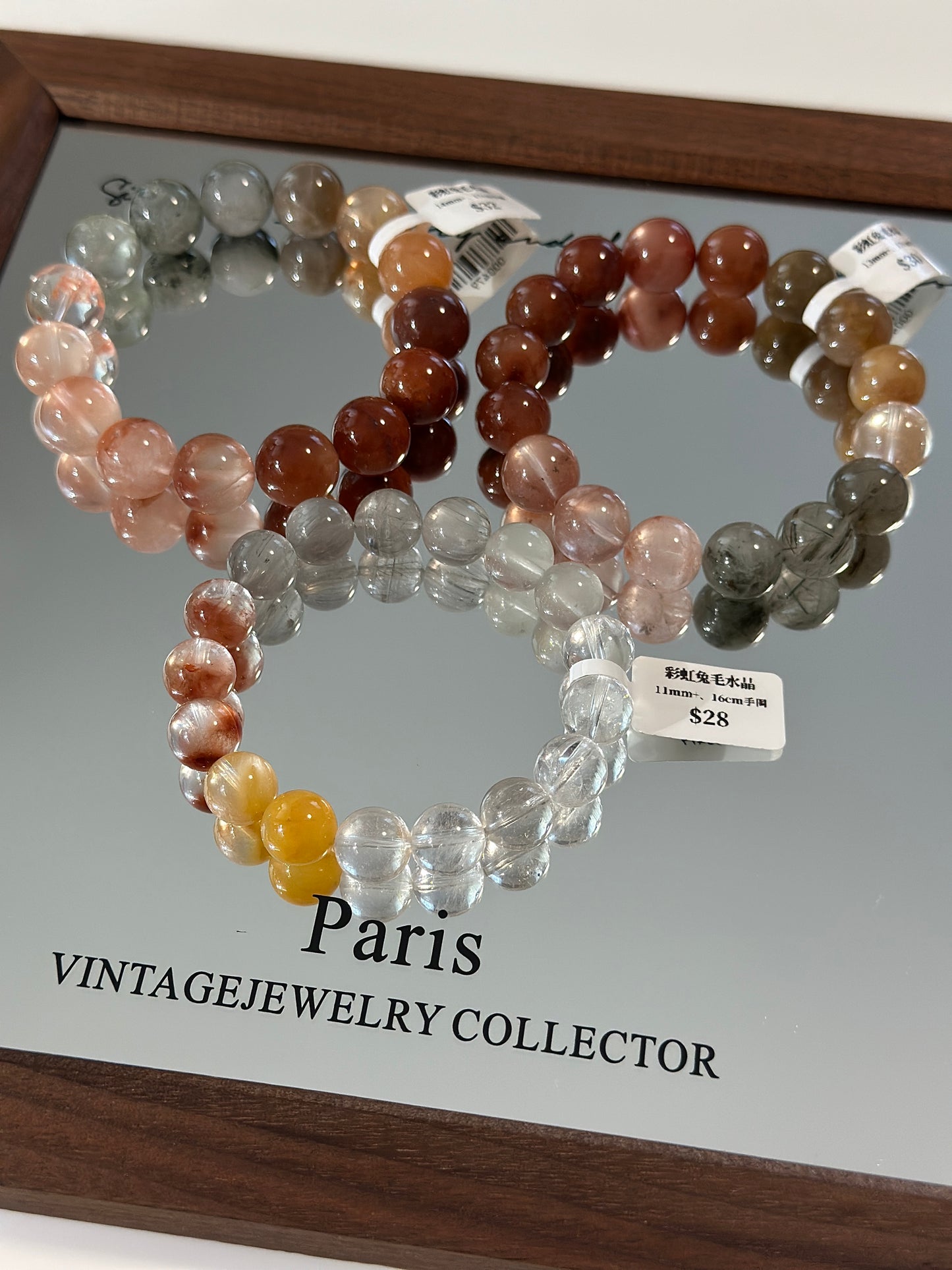 Rainbow rabbit fur crystal