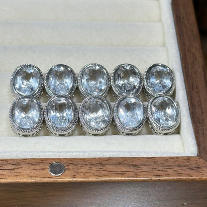 White crystal oval magic box