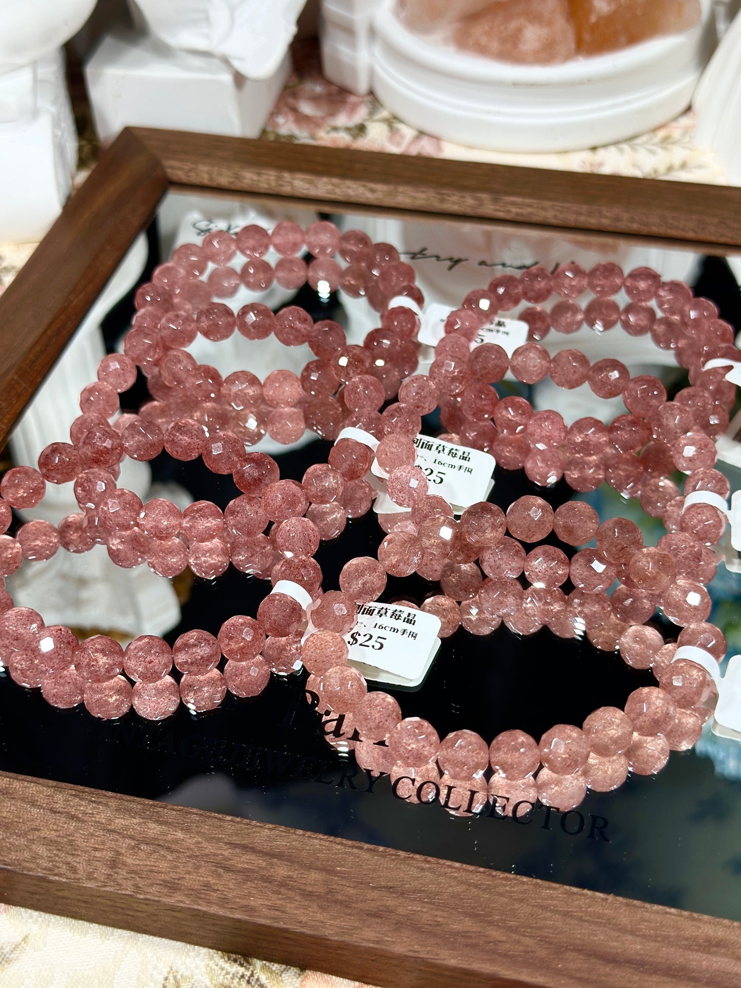 Faceted Strawberry Quartz