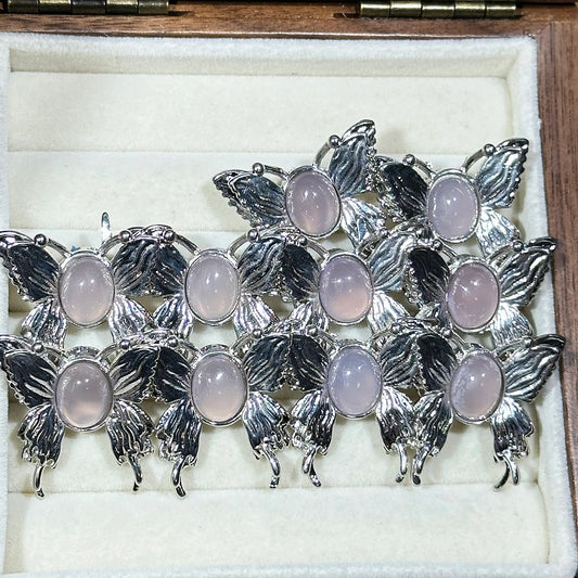 Purple Chalcedony Butterfly Magic Box