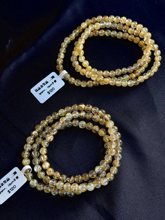 钛晶金发晶多圈