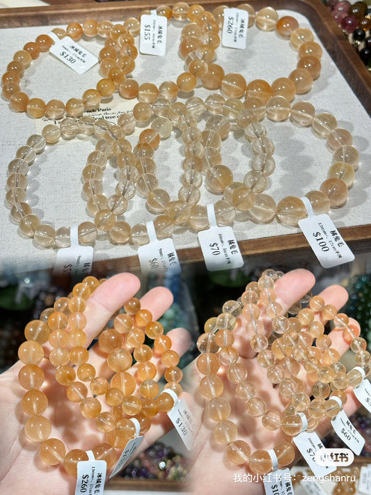 Ice orange rabbit hair crystal