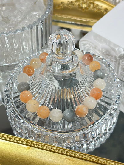 Blue rabbit hair crystal