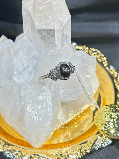 Gold Luck Stone S925 Silver Ring-1