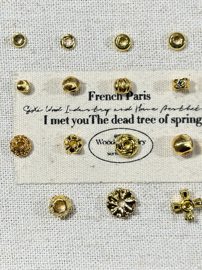 Bright gold spacer accessories