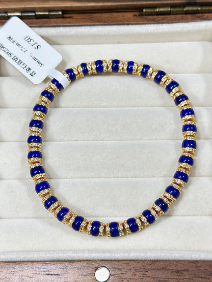 Lapis Lazuli Straight Cut S925 Silver Spacer