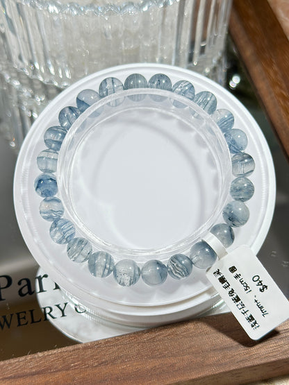 Light blue Melaleuca blue rabbit fur ghost