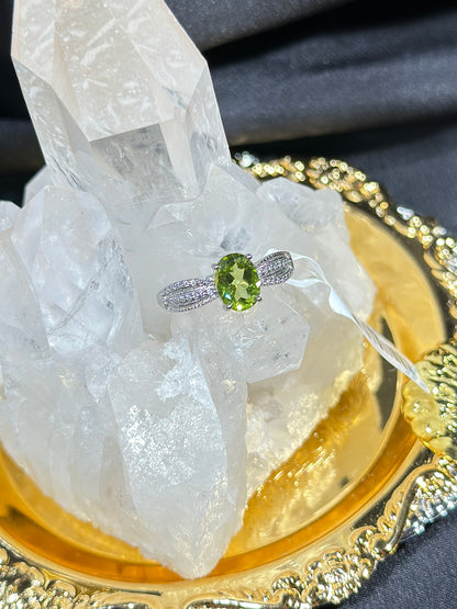 Peridot S925 silver ring-1