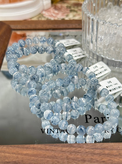 Light blue Melaleuca blue rabbit fur ghost