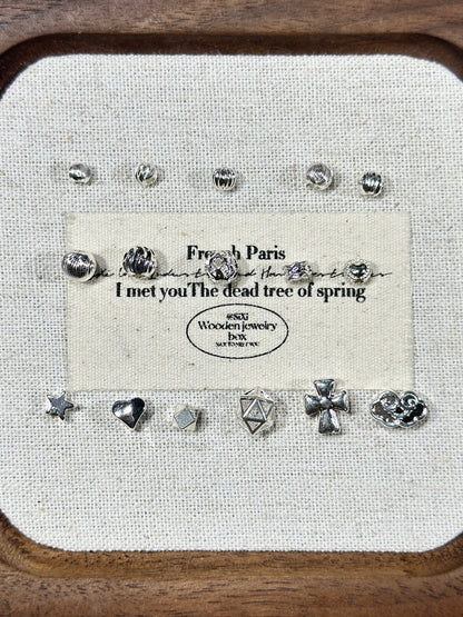 Bright silver spacer beads