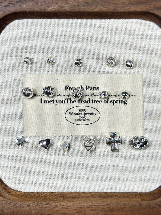 Bright silver spacer beads