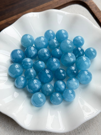 蓝天白云海蓝宝单珠