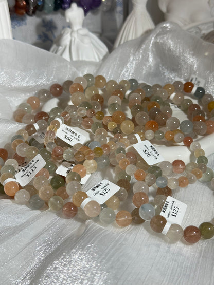 Ice cream colored rabbit fur crystal