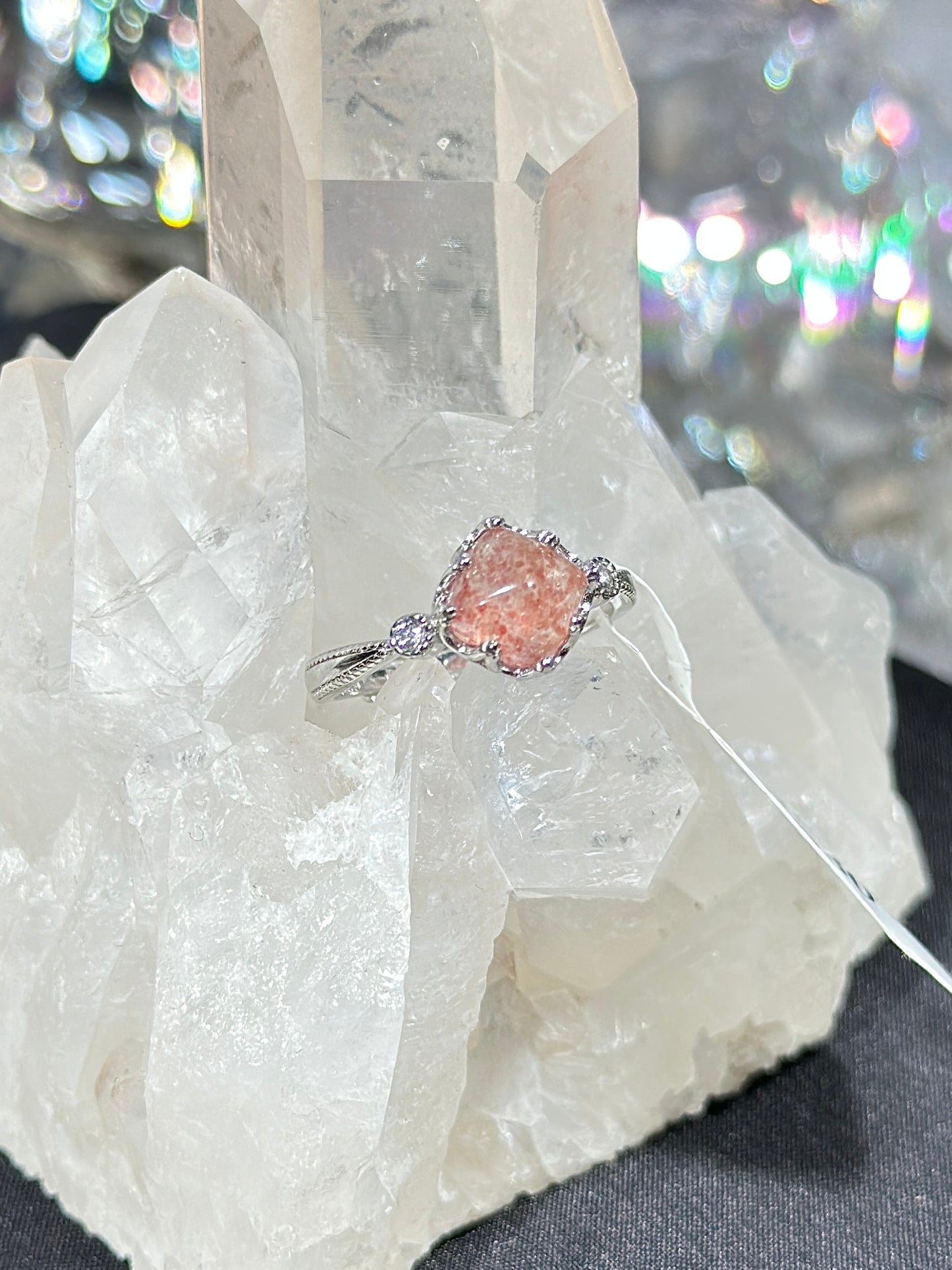 草莓晶S925银戒指