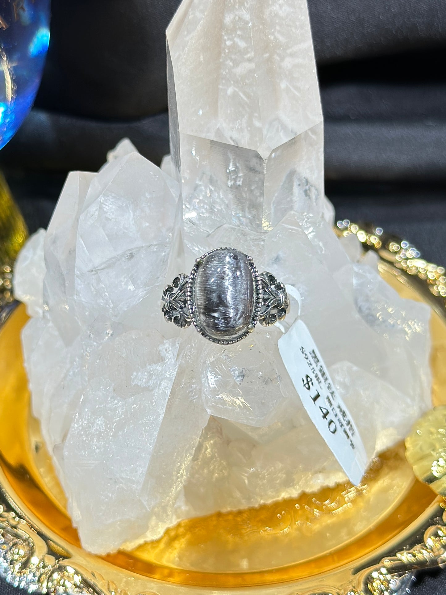 黑银钛S925银戒指