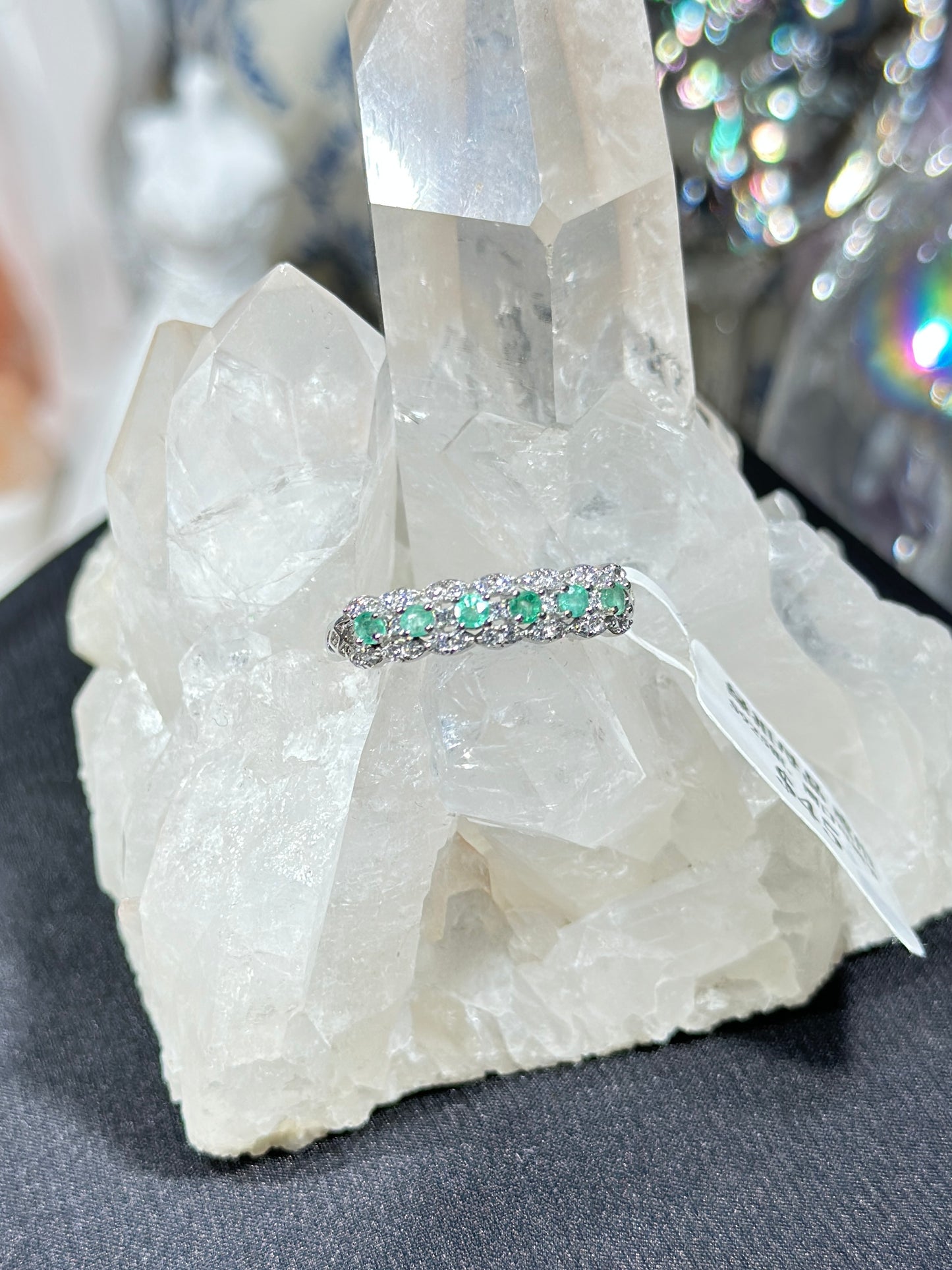 绿祖母晶S925银戒指