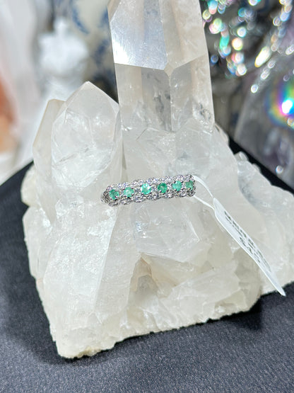 绿祖母晶S925银戒指