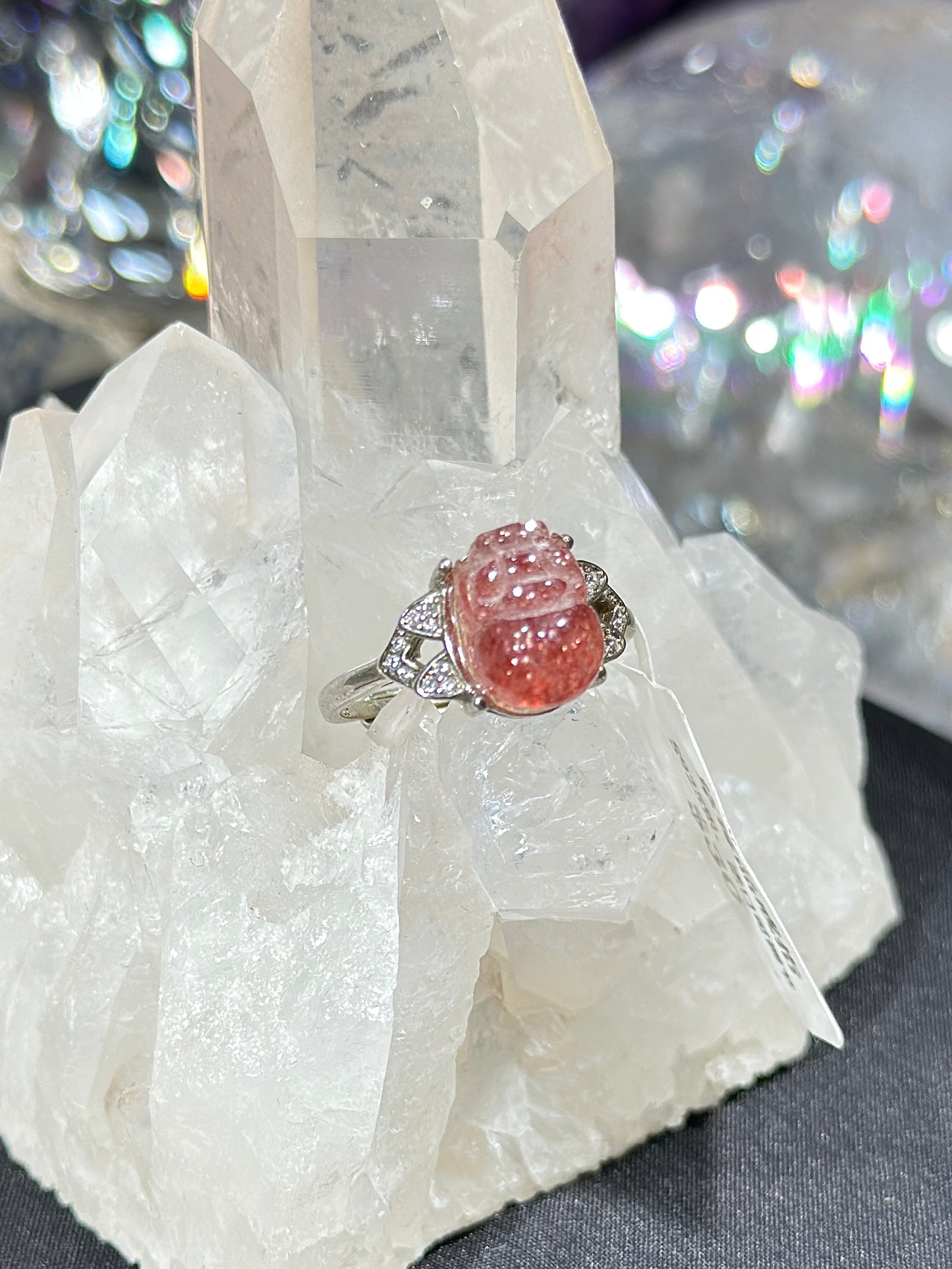 草莓晶S925银戒指