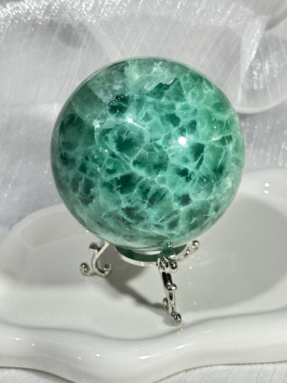 Green Fluorite Crystal Ball