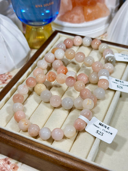 Orange rabbit fur crystal