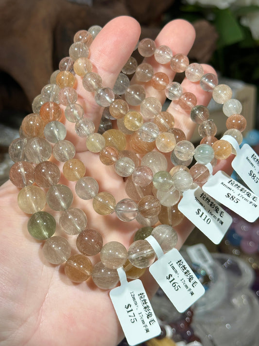 Brushed colored rabbit fur crystal