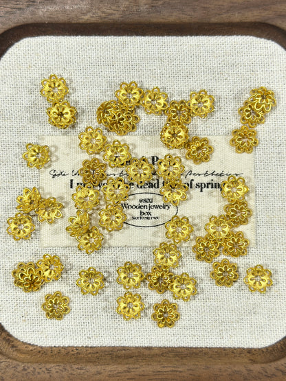 Ancient gold 7mm + receptacle