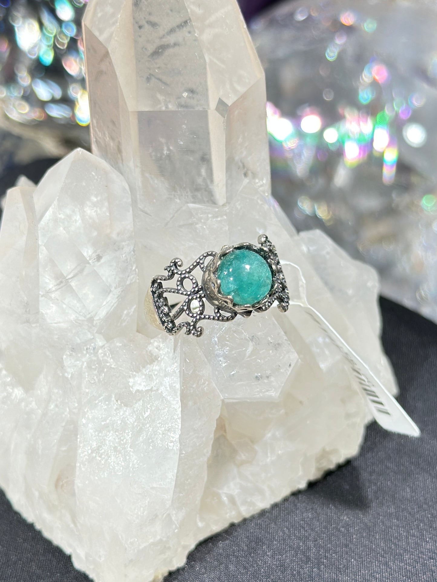 绿祖母晶S925银戒指