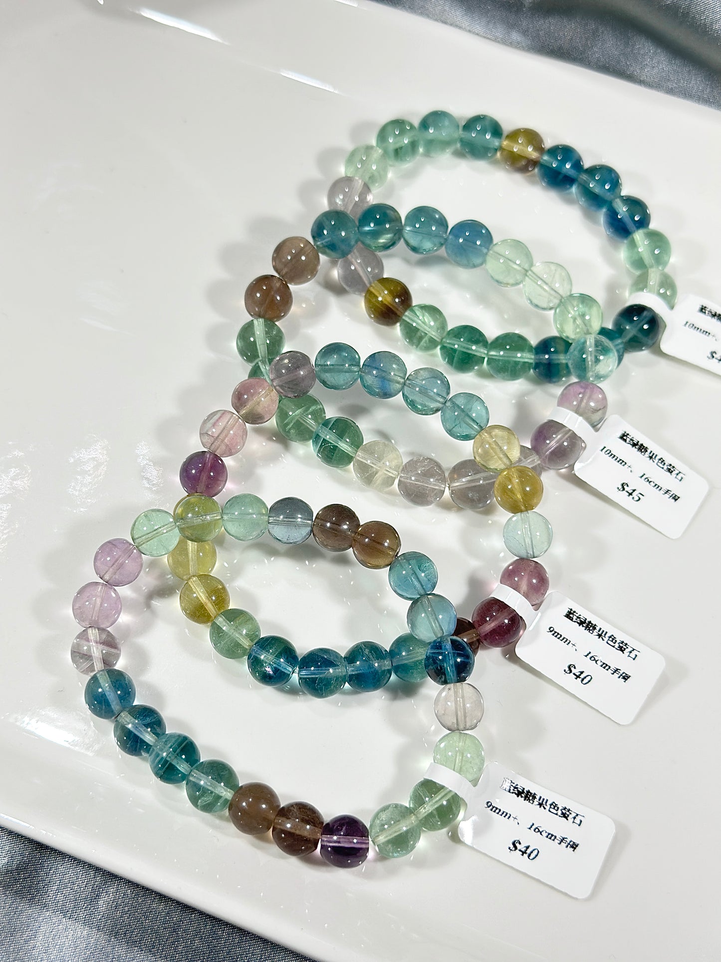 Blue-green candy-colored fluorite