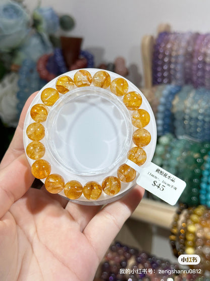 Yellow Gum Flower Crystal