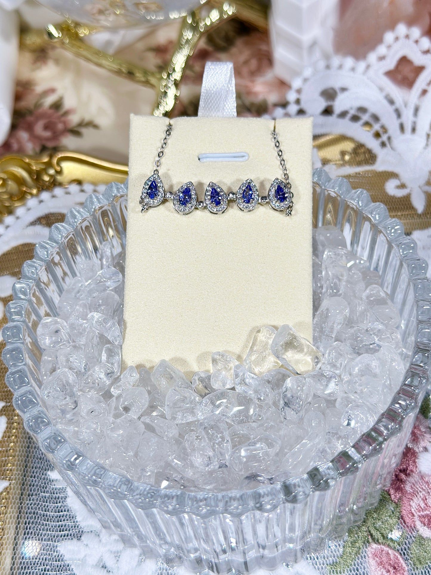 Tanzanite magnetic necklace S925 silver