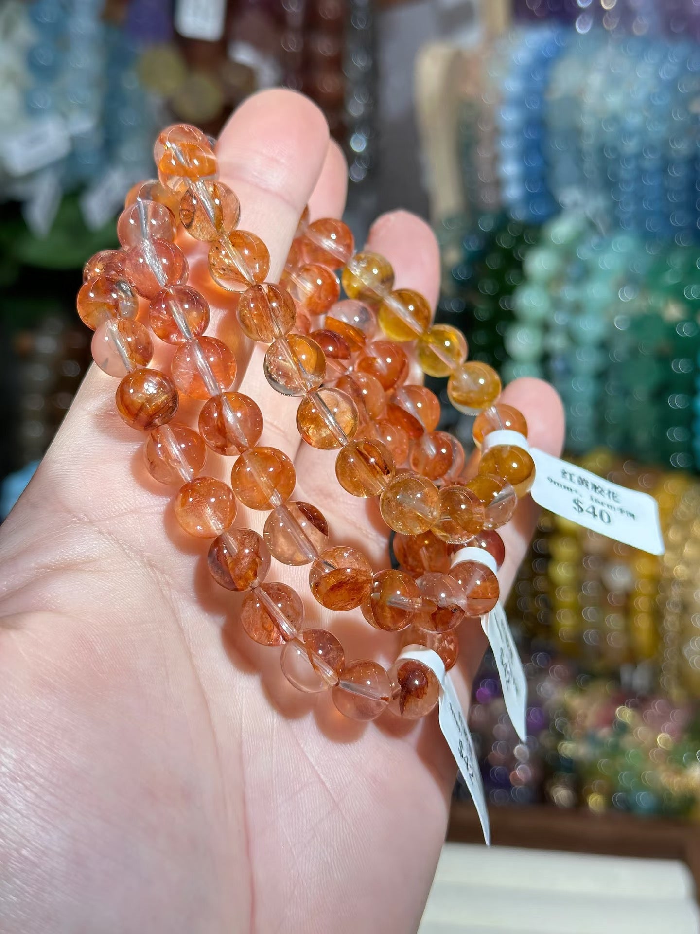 Red Gum Flower Crystal 9mm+