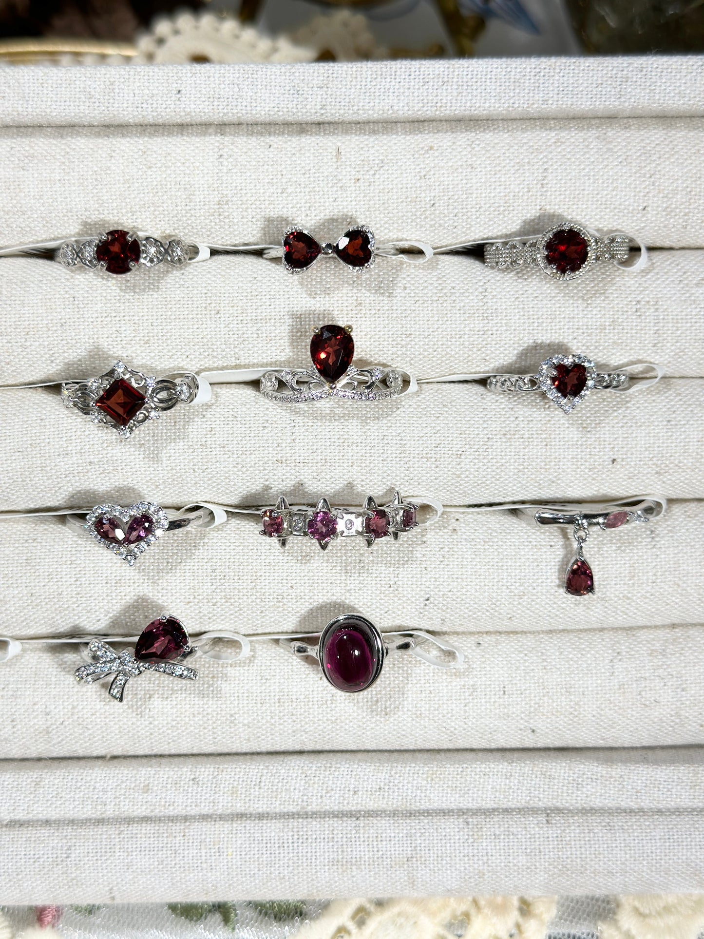 Garnet Ring S925 Silver