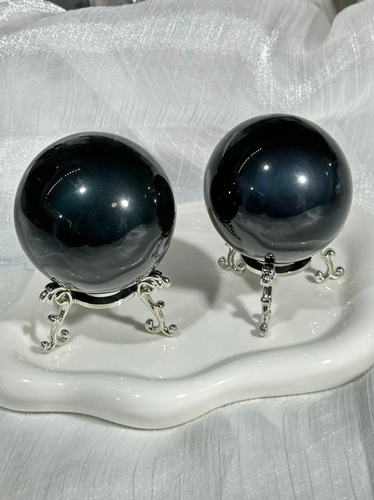 Colorful Obsidian Crystal Ball