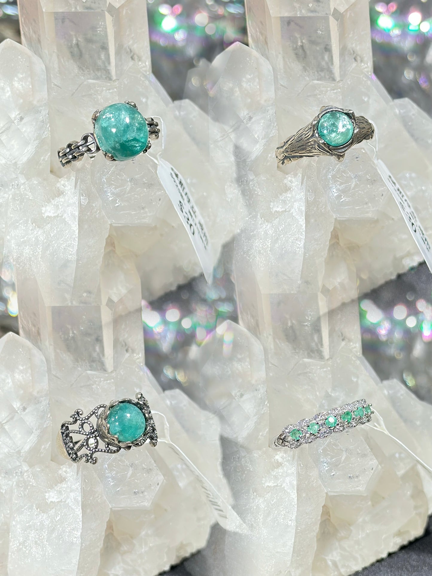 绿祖母晶S925银戒指