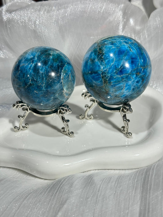 Blue Apatite Crystal Ball
