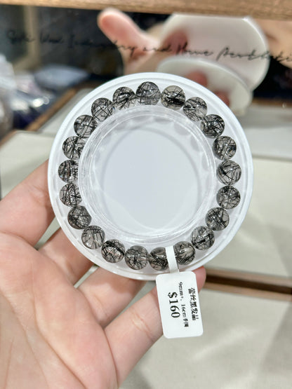 Lace black hair crystal