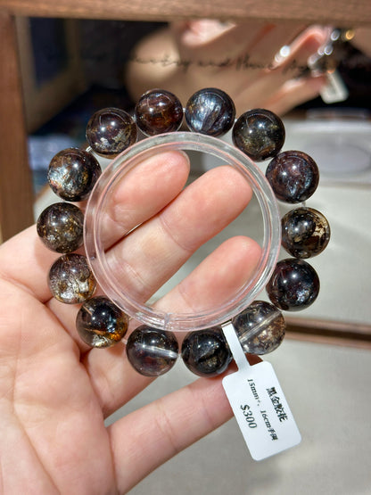 Black gold flower crystal