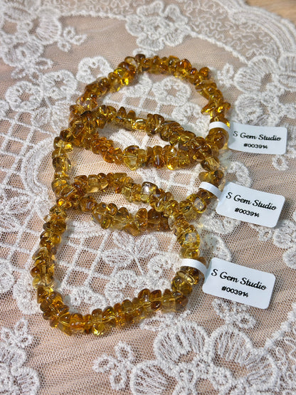Golden red material citrine shaped