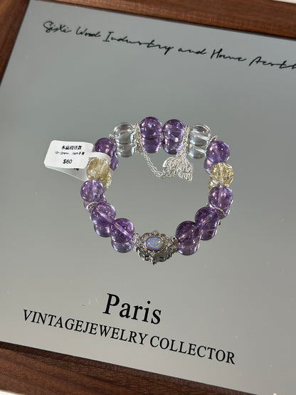 Designer | Purple Gold and White Crystal