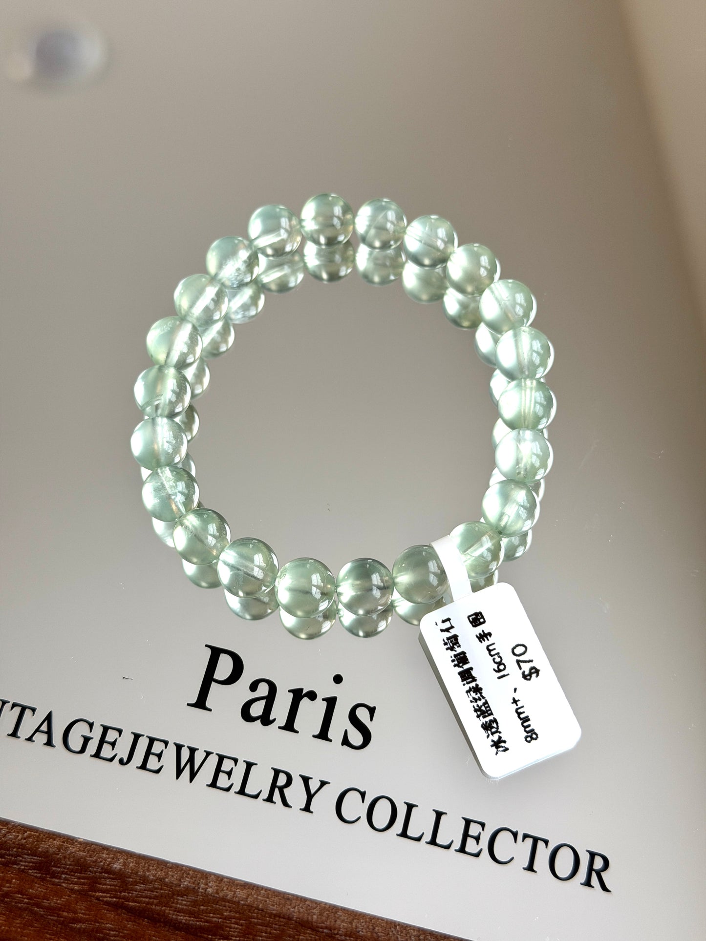 冰透蓝绿调葡萄石