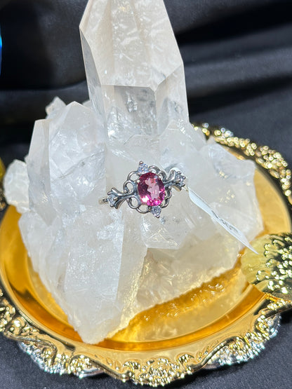 Pink Topaz S925 Silver Ring