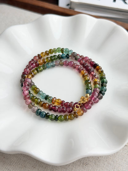 彩虹碧玺多圈长链