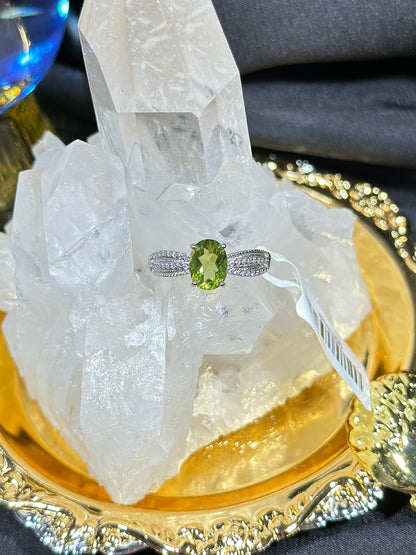 Peridot S925 silver ring-1