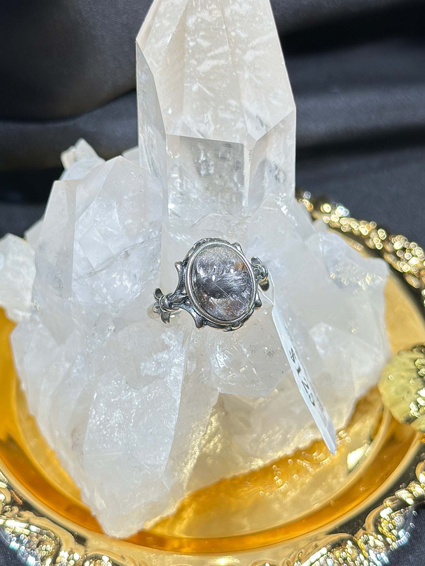 黑银钛S925银戒指