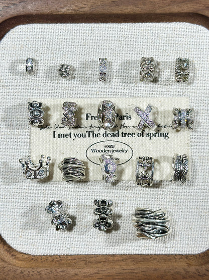 Antique silver running ring spacer